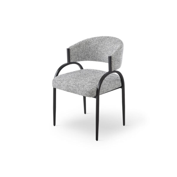 Liang & Eimil Pavilion Dining Chair (Crib 5) - Talbot Freckle & Matt Black