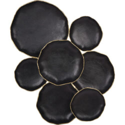 Libra Interiors Arlow 7 Disc Black Metal Wall Art