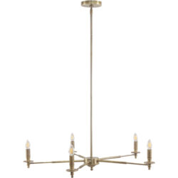 Libra Interiors Blythe 5 Light Brass Chandelier