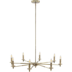 Libra Interiors Blythe 8 Light Brass Chandelier