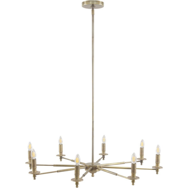 Libra Interiors Blythe 8 Light Brass Chandelier