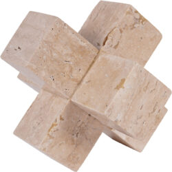 Libra Interiors Catania Travertine Cross Sculpture