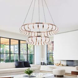 Lightsin Elegant Crystal Ring Chandelier Premium Pendant Light