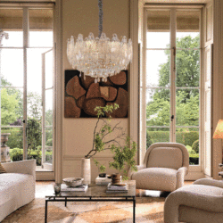 Lightsin Large Pendant Lighting Art Deco Chandelier for Living Room