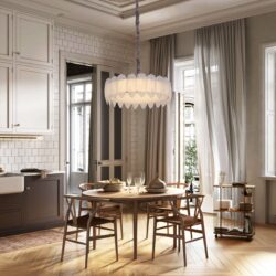 Lightsin Modern Glass Feather-Inspired Dimmable Chandelier