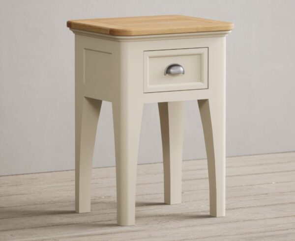 Madley Oak and Cream Painted 1 Drawer Bedside Table