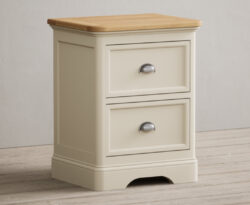 Madley Oak and Cream Painted 2 Drawer Bedside Chest