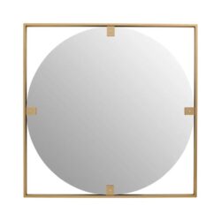 Mainz Square Wall Mirror With Gold Metal Frame