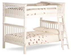 Malvern - Kids White Wooden Sleeper Bunk Bed - Quadruple - 4ft - Happy Beds
