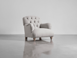 Margeaux Armchair - Ash Linen Cotton Blend