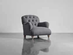 Margeaux Armchair - Flint Linen Cotton Blend