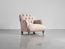 Margeaux Armchair - Mallow Linen Cotton Blend