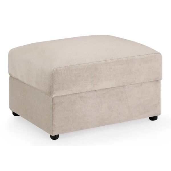 Millburn Velvet Foot Stool In Mocha