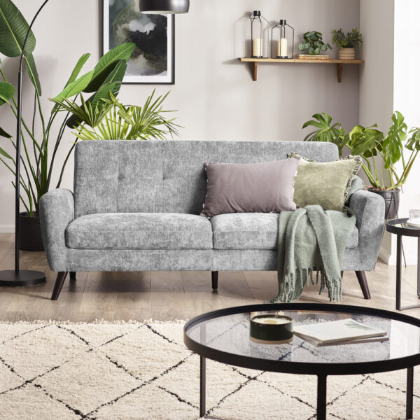 Monza - 3-Seater Sofa - Dove Grey - Fabric