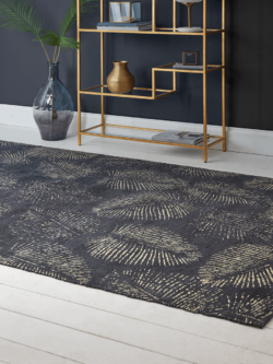 Navy Deco & Palm Rug