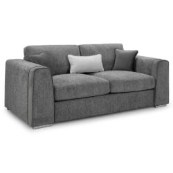 Newkirk Fabric 3 Seater Sofa In Grey