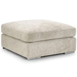 Newkirk Fabric Foot Stool In Beige