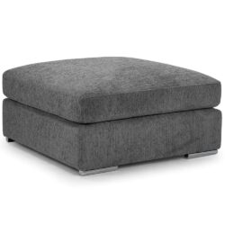 Newkirk Fabric Foot Stool In Grey