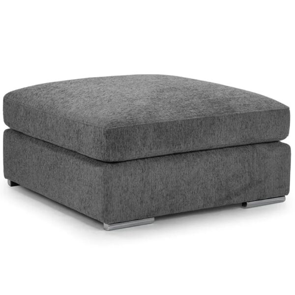 Newkirk Fabric Foot Stool In Grey