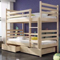 Newry Wooden Bunk Bed With Foam Mattress In Pine
