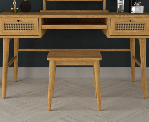 Oak Rattan Dressing Table