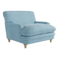 O&Co Pippa Armchair in Duck Egg Blue Weave