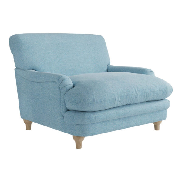 O&Co Pippa Armchair in Duck Egg Blue Weave