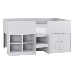 Ocala Wooden Low Sleeper Children Bed With 2 Doors In Dove Grey