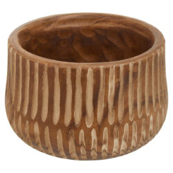 Olivia's Arlo Large Brown & Natural Wooden Planter