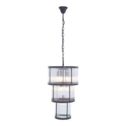 Olivia's Luxe Collection - Salsa Antique 3 Tier Chandelier Black