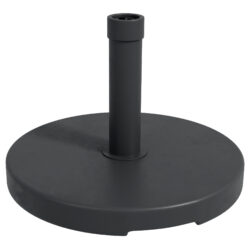 Outsunny 15kg Concrete Parasol Base: Heavy-Duty Rattan-Effect Stand for Outdoor Umbrellas, 46.5cm, Granite Grey Aosom UK