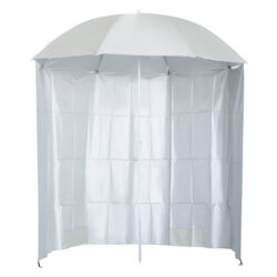 Outsunny 2.2M Fishing Umbrella Parasol W/ Side-Cream White Aosom UK