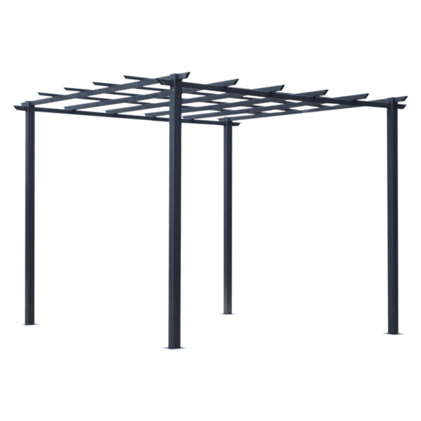 Outsunny 3 x 3 Meter Metal Pergola Gazebo Grape Trellis Climbing Plants Outdoor Sun Shelter Arbours Garden