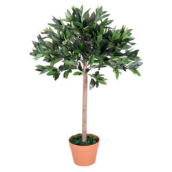 Outsunny 3ft Faux Olive Tree, Lifelike Indoor Plant, Decorative Greenery, in Orange Pot Aosom UK