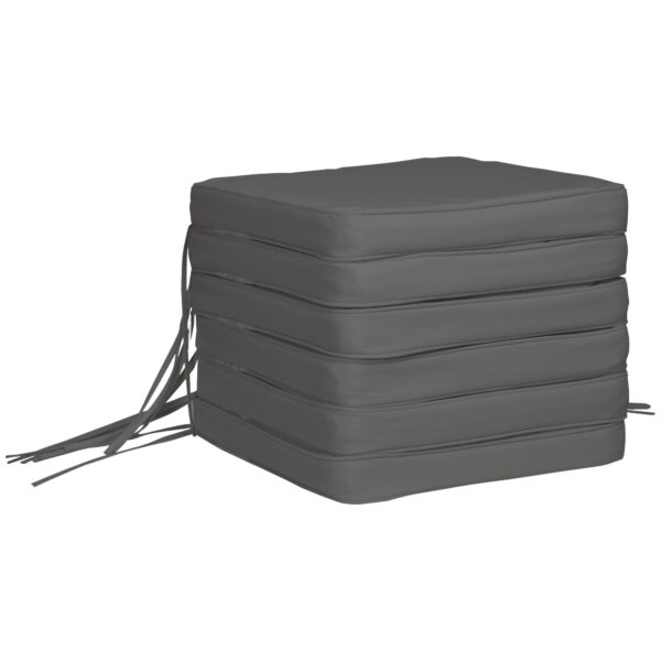 Outsunny Cosy Cushion Collection: Plush Seating Pads for Alfresco Lounging, 42x42x5cm, Slate Grey Aosom UK