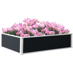 Outsunny Garden Raised Bed Planter Grow Containers for Outdoor Patio Plant Flower Vegetable Pot PP 120 x 90 x 30 cm