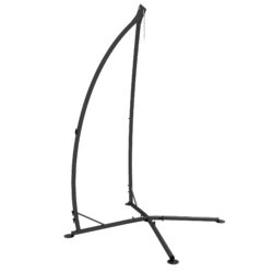 Outsunny Hammock Chair Stand, Hanging Heavy Duty Metal Frame Hammock Stand with Chain, for Hanging Hammock Air Porch Swing Chair, Egg Cahir