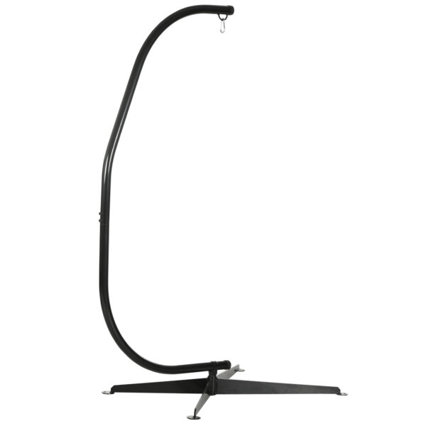 Outsunny Hanging Hammock Stand Hammock Chair Stand C Stand Steel Heavy Duty Stand for Air Porch Swing Chair (Only Construction) Aosom UK