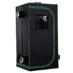 Outsunny Hydroponic Plant Grow Tent, 80L x 80W x 160Hcm-Black/Green Aosom UK
