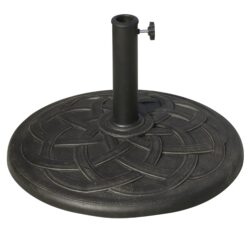 Outsunny Parasol Base: Resin Umbrella Stand for 28mm & 38mm Poles, Weather-Resistant, Bronze Hue Aosom UK