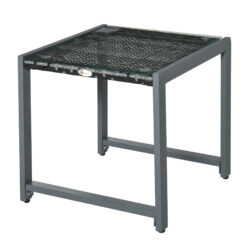 Outsunny Rattan End Table Side Coffee Desk Outdoor Patio Wicker Sofa Chat Garden Furniture Aosom UK