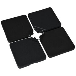 Outsunny Set of 4 Parasol Base Weights, Umbrella Weight Set for Banana Hanging Cantilever Umbrella, Can Be Filled with Sand or Water, Black