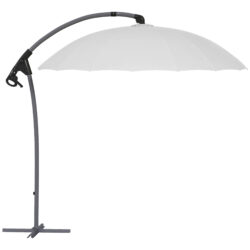 Outsunny Waterproof Cantilever Parasol: 2.7m UV-Protective Shade with Sturdy Cross Base, Adjustable Tilt, Grey Aosom UK