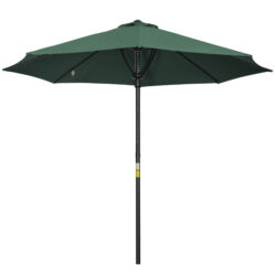 Outsunny Waterproof Market Table Umbrella: Garden Parasol with 8 Ribs, Green Aosom UK
