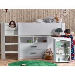 Oxford Wooden Mid Sleeper Children Bed In White