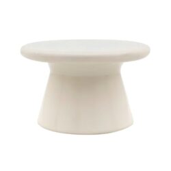 Palikir High Gloss Coffee Table Round In Cream