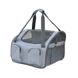 PawHut Portable Pet Carrier, Cat and Dog Travel Bag with Mesh Windows, Folding, 41 x 34 x 30 cm, Grey Aosom UK