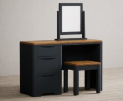 Pembridge Oak and Dark Blue Painted Dressing Table Set