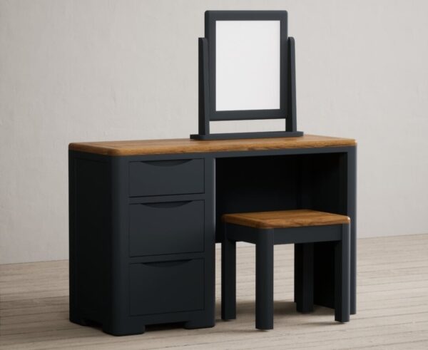 Pembridge Oak and Dark Blue Painted Dressing Table Set