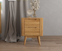 Rosa Solid Oak 2 Drawer Bedside Chest
